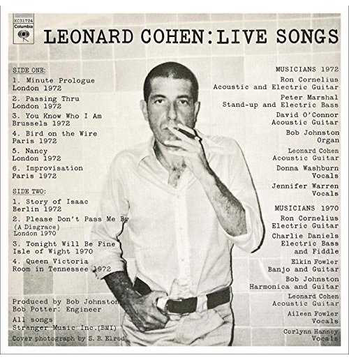 Leonard Cohen "Live Songs" LP
