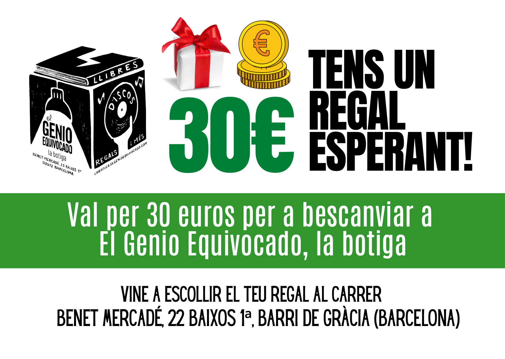 Vale Regalo 30 euros