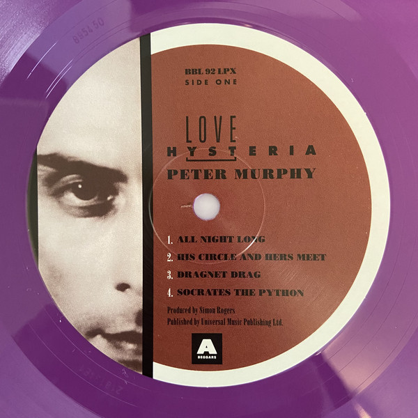 Peter Murphy "Love Hysteria" Indigo Colored LP