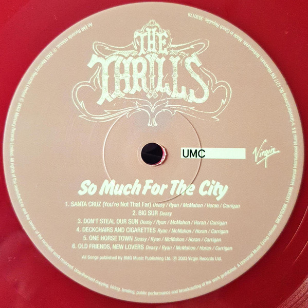 The Thrills "So Much For The City" Red LP